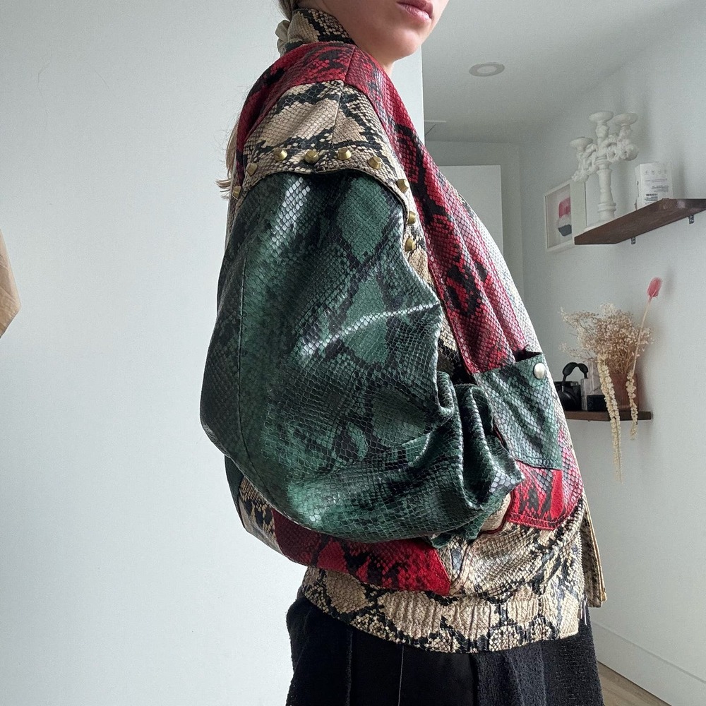 Gucci Snakeprint Python Tricolor Convertible Desi… - image 4